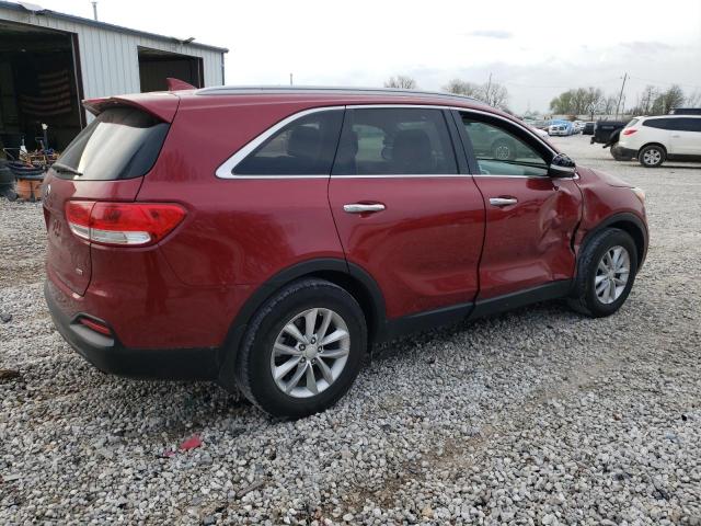 5XYPG4A30GG096730 - 2016 KIA SORENTO LX RED photo 3