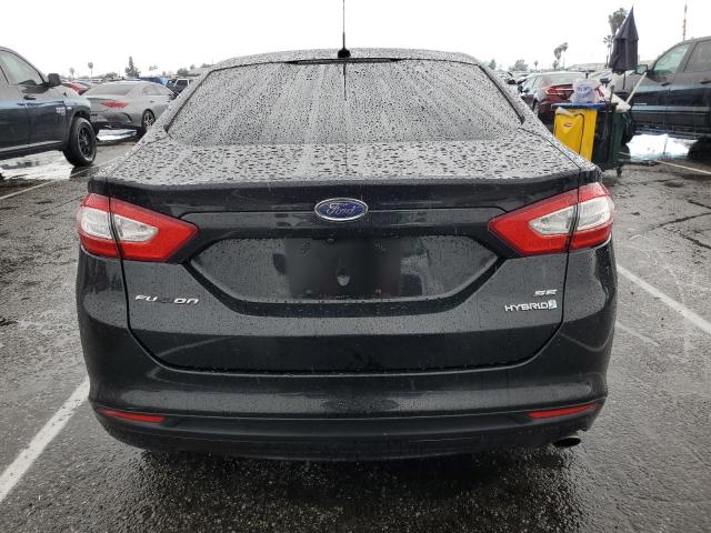 3FA6P0LU5ER142216 - 2014 FORD FUSION SE HYBRID BLACK photo 6