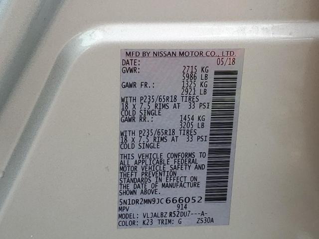 5N1DR2MN9JC666052 - 2018 NISSAN PATHFINDER S 银色 照片 13