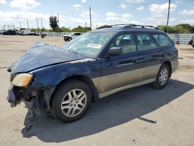 4S3BH675347605925 - 2004 SUBARU LEGACY OUTBACK AWP BLUE photo 1