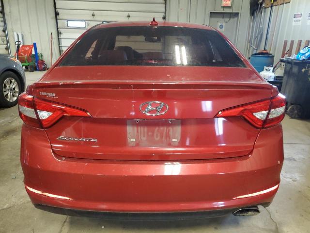 5NPE24AF1HH594901 - 2017 HYUNDAI SONATA SE RED photo 6