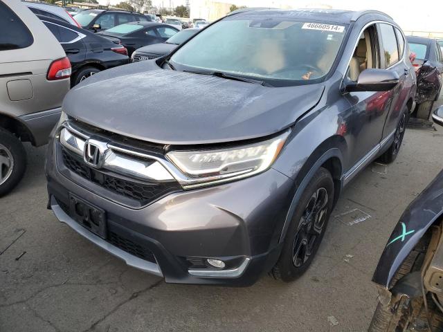 2HKRW1H99HH500266 - 2017 HONDA CR-V TOURING GRAY photo 1