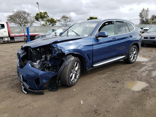 5UX43DP00P9N98181 - 2023 BMW X3 SDRIVE30I BLUE photo 1