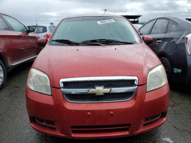 KL1TD56E09B372075 - 2009 CHEVROLET AVEO LS RED photo 5