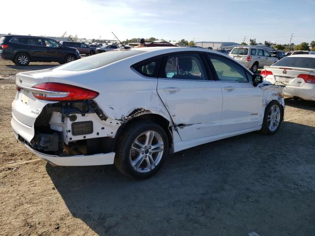 3FA6P0LU1JR173831 - 2018 FORD FUSION SE HYBRID WHITE photo 3