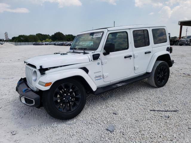 1C4JJXP67NW212371 - 2022 JEEP WRANGLER U SAHARA 4XE WHITE photo 1