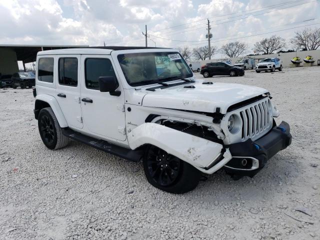 1C4JJXP67NW212371 - 2022 JEEP WRANGLER U SAHARA 4XE WHITE photo 4