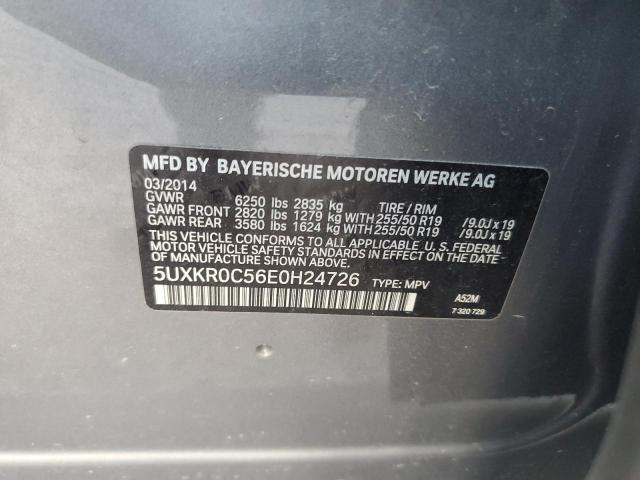 5UXKR0C56E0H24726 - 2014 BMW X5 XDRIVE35I SILVER photo 13