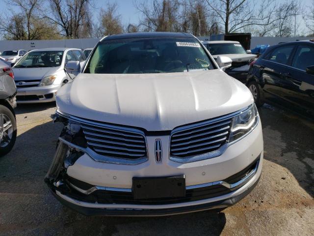 2LMTJ6LR7GBL57028 - 2016 LINCOLN MKX RESERVE WHITE photo 5