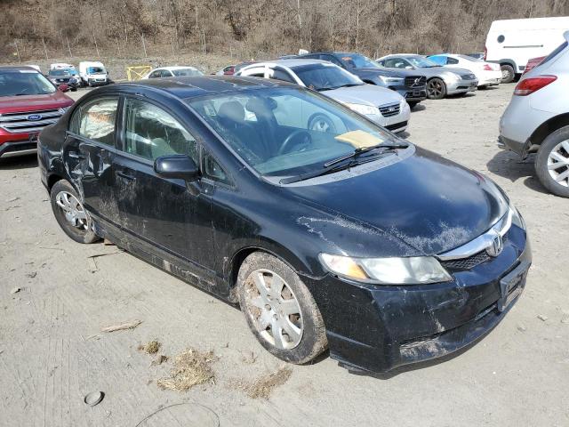 2HGFA16539H521031 - 2009 HONDA CIVIC LX BLACK photo 4