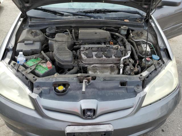 2HGES268X5H501359 - 2005 HONDA CIVIC EX GRAY photo 11