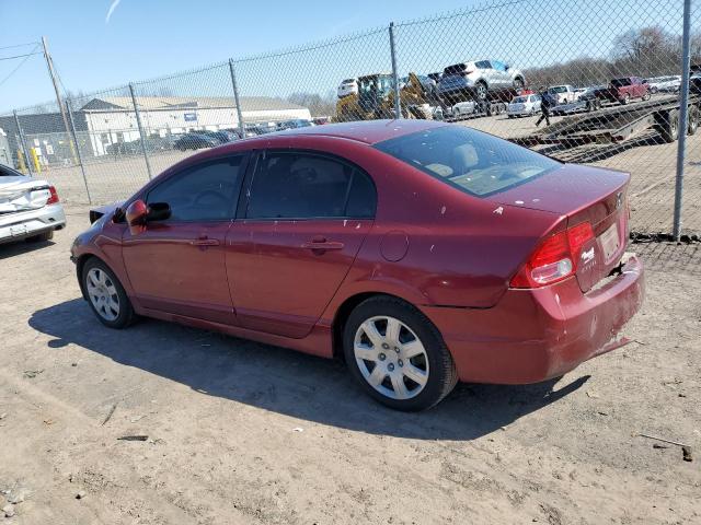 1HGFA16597L068663 - 2007 HONDA CIVIC LX RED photo 2