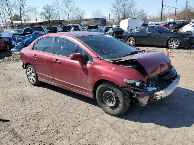 1HGFA16597L068663 - 2007 HONDA CIVIC LX RED photo 4