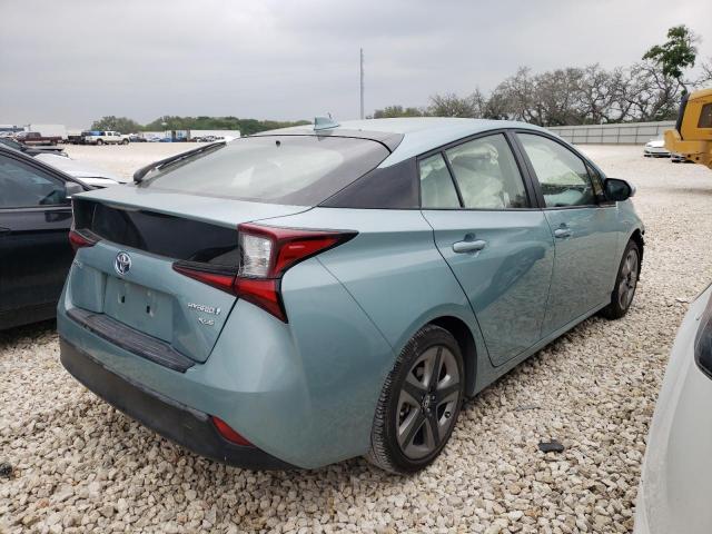 JTDKARFU1K3094380 - 2019 TOYOTA PRIUS TURQUOISE photo 3