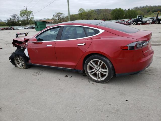 5YJSA1CN3DFP19821 - 2013 TESLA MODEL S Tünd qırmızı foto 2