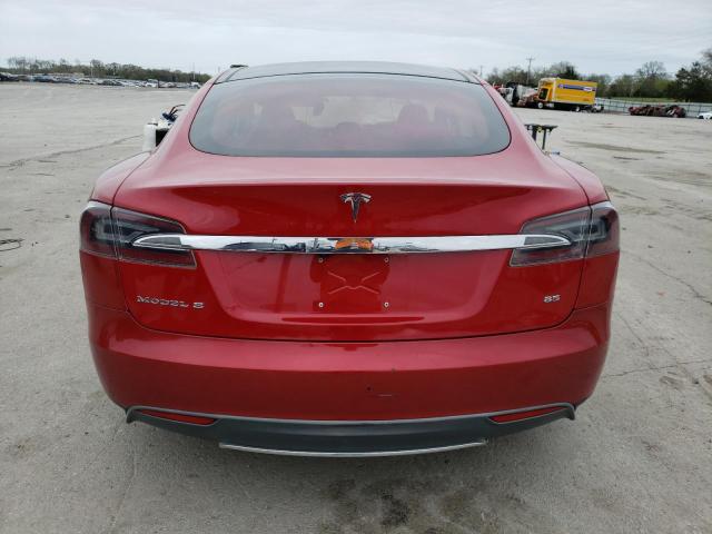 5YJSA1CN3DFP19821 - 2013 TESLA MODEL S Tünd qırmızı foto 6