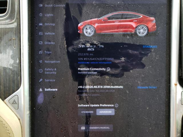 5YJSA1CN3DFP19821 - 2013 TESLA MODEL S Tünd qırmızı foto 9