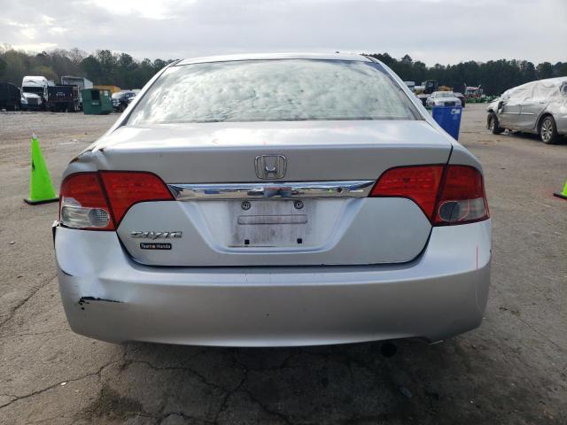 2HGFA16509H301040 - 2009 HONDA CIVIC LX SILVER photo 6