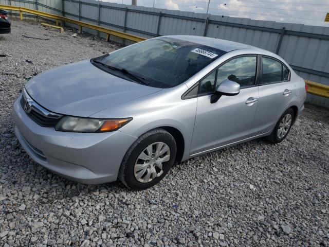 2HGFB2F55CH566501 - 2012 HONDA CIVIC LX SILVER photo 1