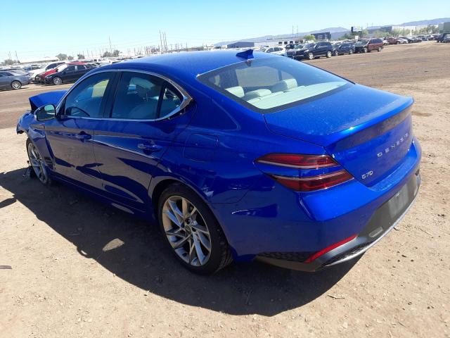 KMTG34TA6NU094579 - 2022 GENESIS G70 BASE BLUE photo 2