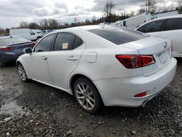 JTHCF5C27B5045169 - 2011 LEXUS IS 250 WHITE photo 2