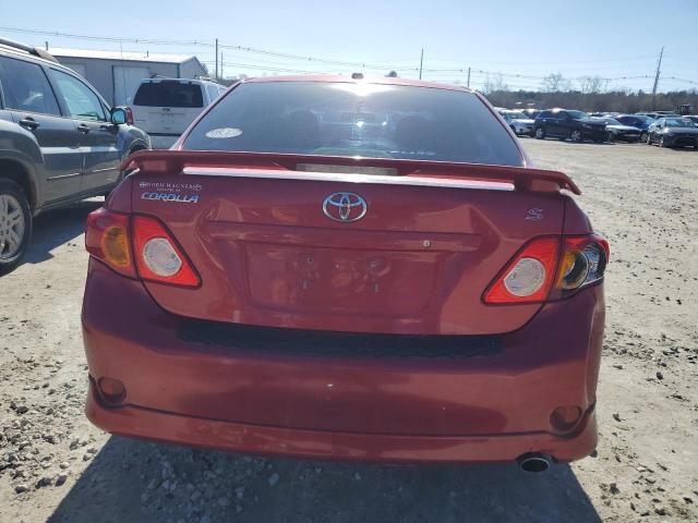 2T1BU40E99C119006 - 2009 TOYOTA COROLLA BASE RED photo 6