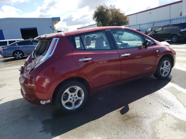 JN1AZ0CP1BT001696 - 2011 NISSAN LEAF SV RED photo 3