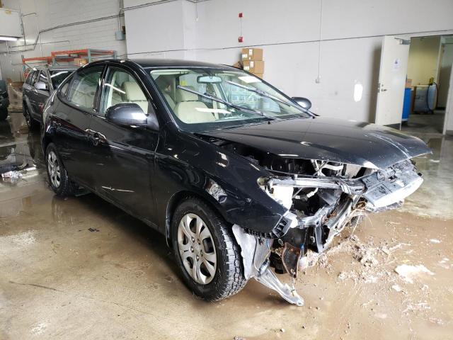 KMHDU4AD5AU129789 - 2010 HYUNDAI ELANTRA BLUE BLACK photo 4