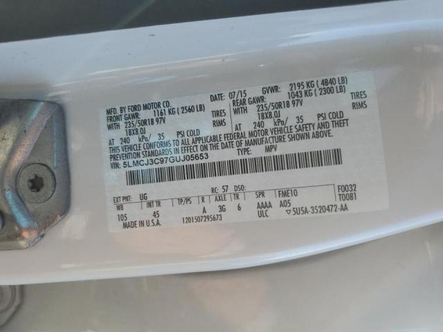 5LMCJ3C97GUJ05653 - 2016 LINCOLN MKC RESERVE თეთრი ფოტო 14