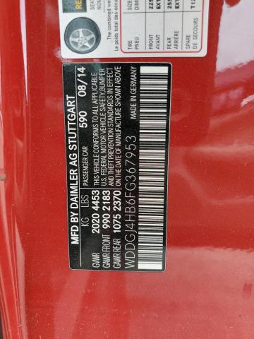 WDDGJ4HB6FG367953 - 2015 MERCEDES-BENZ C 250 RED photo 12