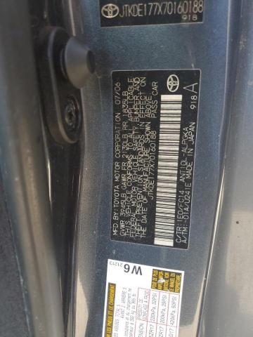 JTKDE177X70160188 - 2007 TOYOTA SCION TC შავი ფოტო 12