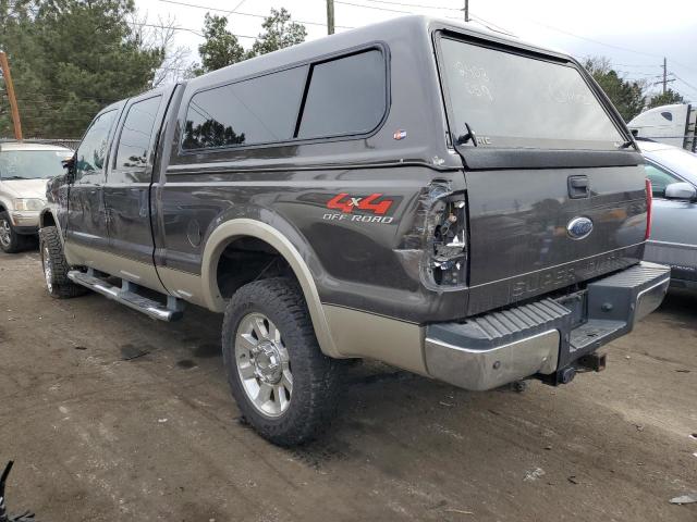 1FTWW31R48EB29882 - 2008 FORD F350 SRW SUPER DUTY GRAY photo 2