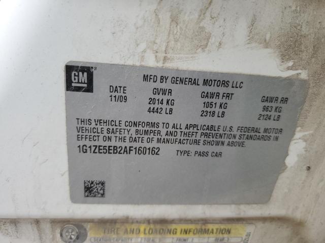 1G1ZE5EB2AF160162 - 2010 CHEVROLET MALIBU LTZ თეთრი ფოტო 12