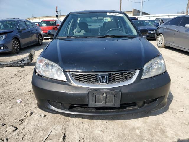 1HGES26765L016775 - 2005 HONDA CIVIC EX BLACK photo 5