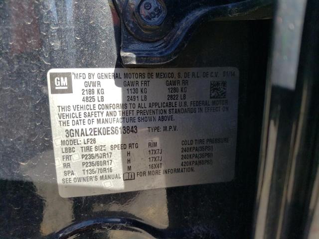 3GNAL2EK0ES613843 - 2014 CHEVROLET CAPTIVA LS 黑色 照片 12