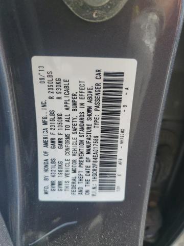 1HGCR2F84EA017589 - 2014 HONDA ACCORD EXL GRAY photo 13