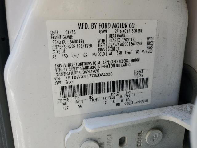 1FT8W3BT7GEB84330 - 2016 FORD F350 SUPER DUTY WHITE photo 13