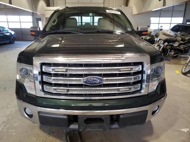 1FTFW1E67DFC45361 - 2013 FORD F150 SUPERCREW GREEN photo 5