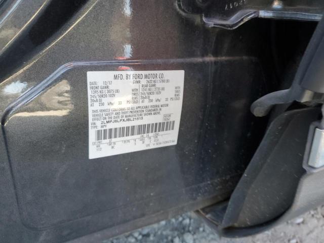 2LMPJ8LPXJBL21515 - 2018 LINCOLN MKX RESERVE Մոխրագույն լուսանկար 13