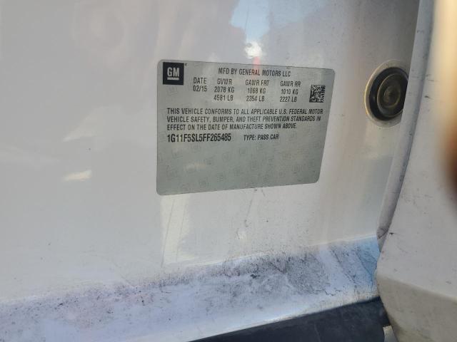 1G11F5SL5FF265485 - 2015 CHEVROLET MALIBU LTZ WHITE photo 12