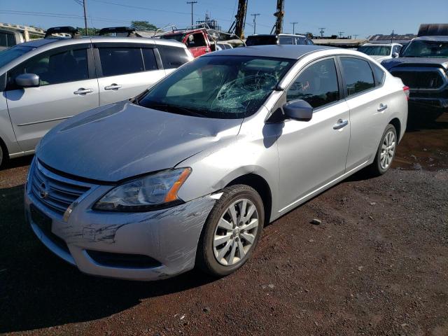 3N1AB7AP3FY358455 - 2015 NISSAN SENTRA S SILVER photo 1