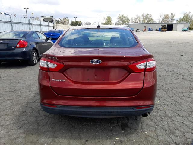 3FA6P0G78ER298013 - 2014 FORD FUSION S RED photo 6