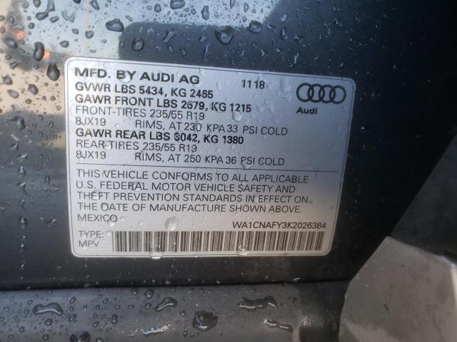 WA1CNAFY3K2026384 - 2019 AUDI Q5 PRESTIGE 灰色 照片 13