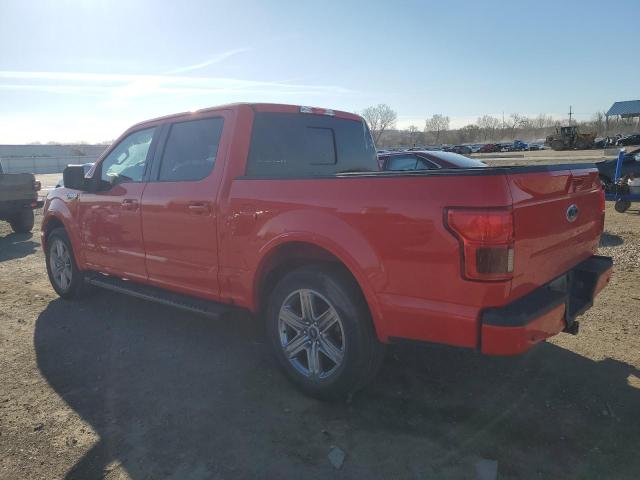 1FTEW1C45KKE04413 - 2019 FORD F150 SUPERCREW RED photo 2