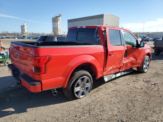 1FTEW1C45KKE04413 - 2019 FORD F150 SUPERCREW RED photo 3