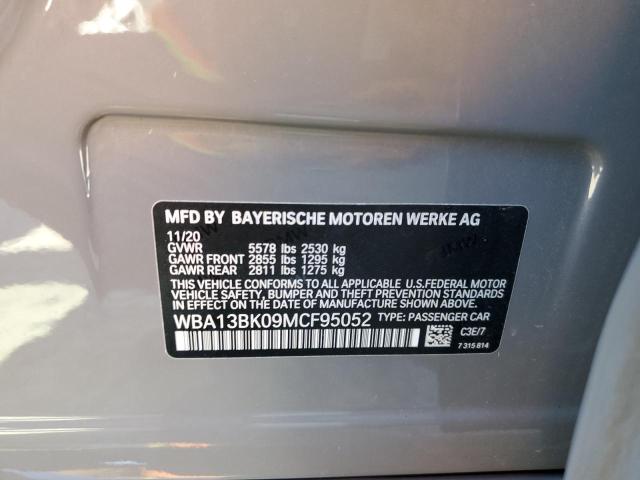 WBA13BK09MCF95052 - 2021 BMW M550XI GRAY photo 12