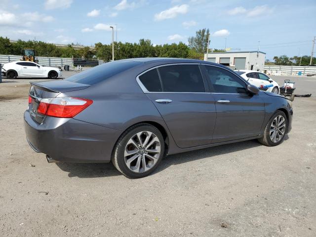 1HGCR2F56EA304664 - 2014 HONDA ACCORD SPORT GRAY photo 3