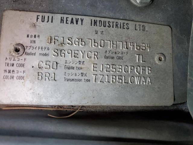 JF1SG67607H714634 - 2007 SUBARU FORESTER 2.5X LL BEAN SILVER photo 13