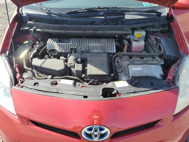 JTDKN3DU3C1575698 - 2012 TOYOTA PRIUS BURGUNDY photo 11