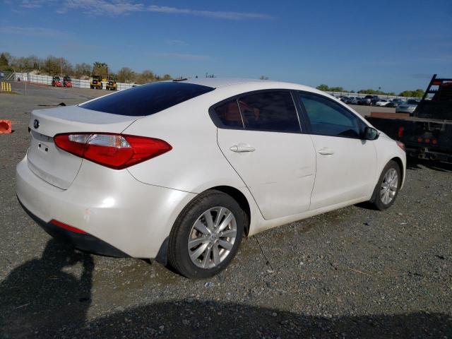 KNAFX4A62E5099590 - 2014 KIA FORTE LX WHITE photo 3